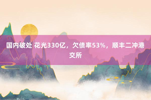 国内破处 花光330亿，欠债率53%，顺丰二冲港交所