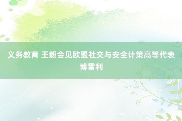 义务教育 王毅会见欧盟社交与安全计策高等代表博雷利