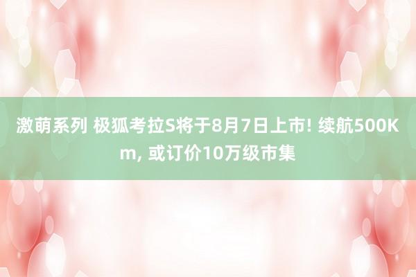 激萌系列 极狐考拉S将于8月7日上市! 续航500Km， 或订价10万级市集