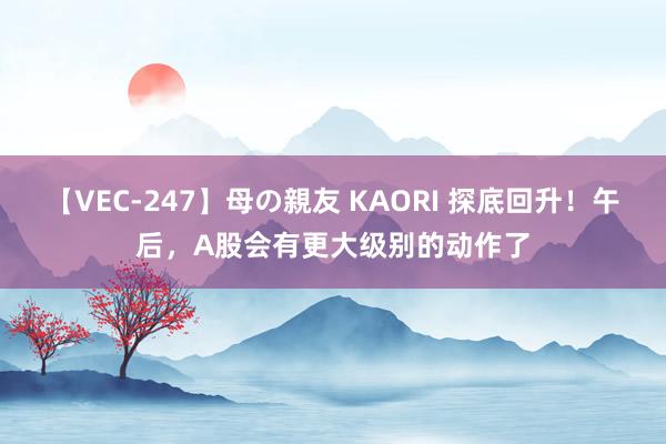 【VEC-247】母の親友 KAORI 探底回升！午后，A股会有更大级别的动作了