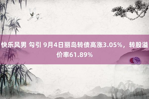 快乐风男 勾引 9月4日丽岛转债高涨3.05%，转股溢价率61.89%