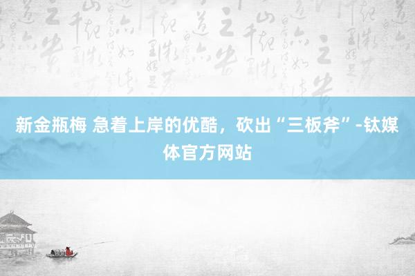 新金瓶梅 急着上岸的优酷，砍出“三板斧”-钛媒体官方网站